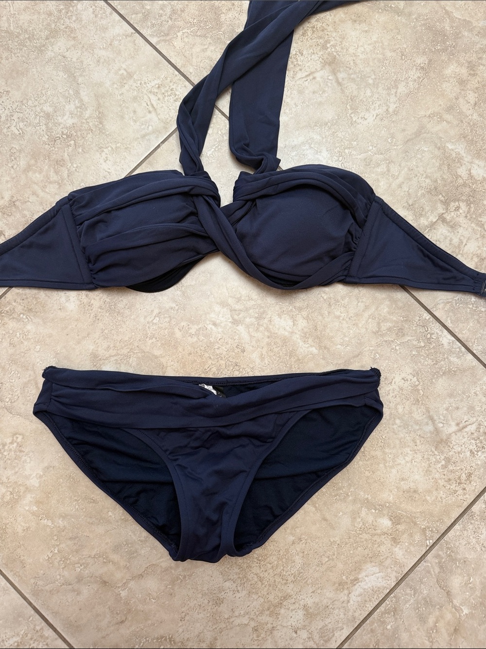 Seafolly Navy Halter Bikini Set, US Size 6 - Never worn